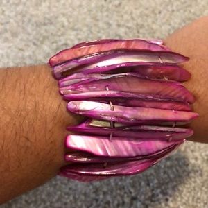 Pink shell bracelet